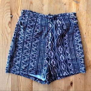 High Rise Tribal Print Shorts